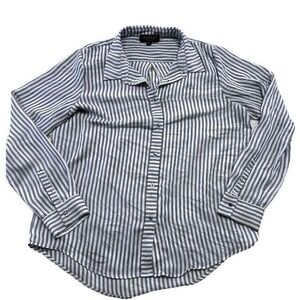 Laundry by Shelli Segal Medium Striped Button Down Shirt Career Casual Workwear